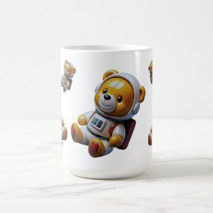 Taza De Café Osito Flotante en el Espacio
