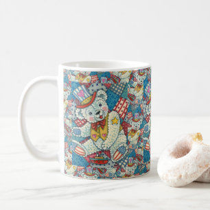 TAZA DE CAFÉ OSITO PATRIÓTICO ADORABLE, BARCA Y EDREDÓN DE PATC