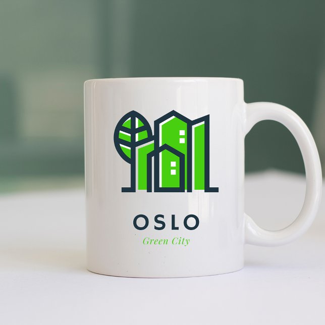 Taza De Café Oslo Noruega Europa Ciudad Verde Sostenible (Subido por el creador)
