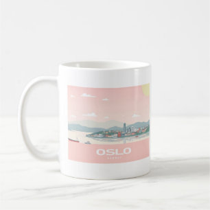 Taza De Café Oslo Noruega Fjord Pastel Travel
