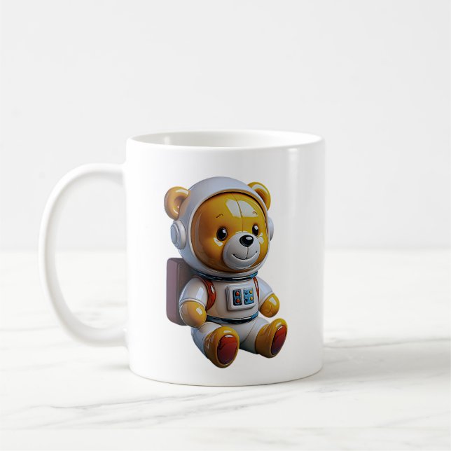 Taza De Café Oso Astronauta Adorable (Izquierda)