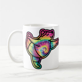 Taza De Café Oso Bailarina Tie Dye: Elegante y Colorido