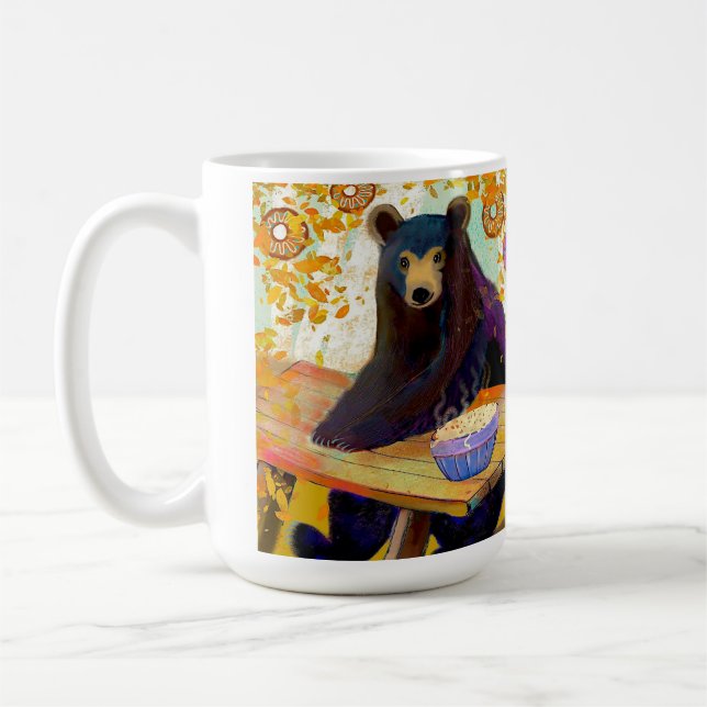 Taza De Café Oso con barba de donuts (Izquierda)