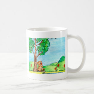 Taza De Café Oso con flores