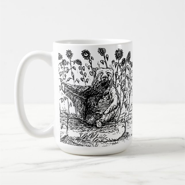 Taza De Café Oso con girasoles (Izquierda)