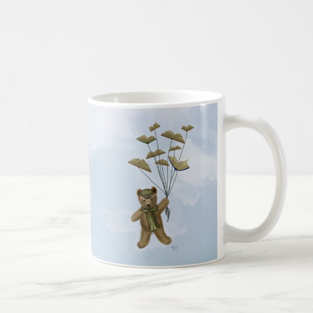 Taza De Café Oso con mariposas de libros 3 (Derecha)