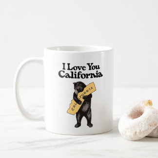Taza De Café Oso de California del vintage "te amo,"