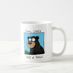 Taza De Café oso de la mirada fija
