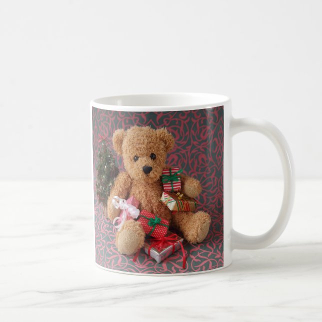 Taza De Café Oso de peluche con muchos regalos del navidad (Derecha)