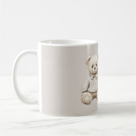 Taza De Café Oso de peluche de crema dulce en suéter
