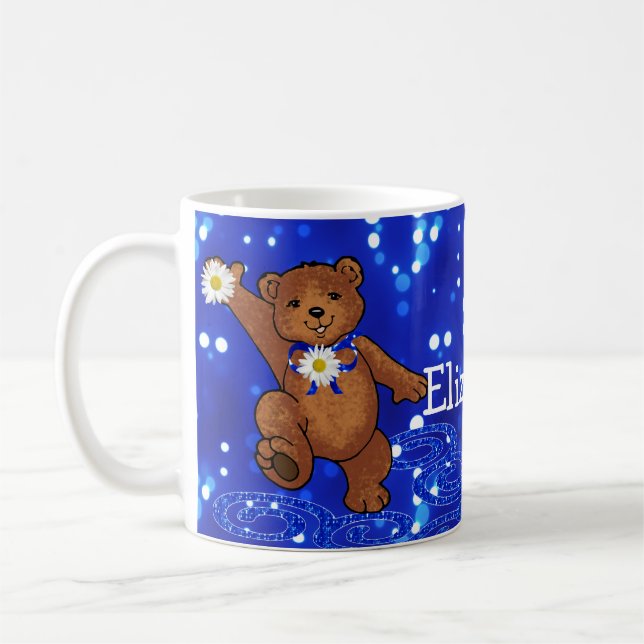 Taza De Café Oso de peluche del baile de la margarita (Izquierda)