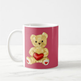 Taza De Café Oso de peluche lindo que hipnotiza rosado