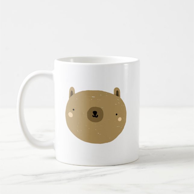 Taza De Café Oso de peluche marrón clásico Mug (Izquierda)