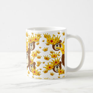 Taza De Café Oso de peluche sonriente con corona