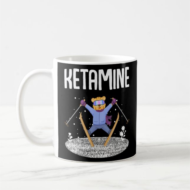 Taza De Café Oso de salto de Ketamina blanco (Izquierda)