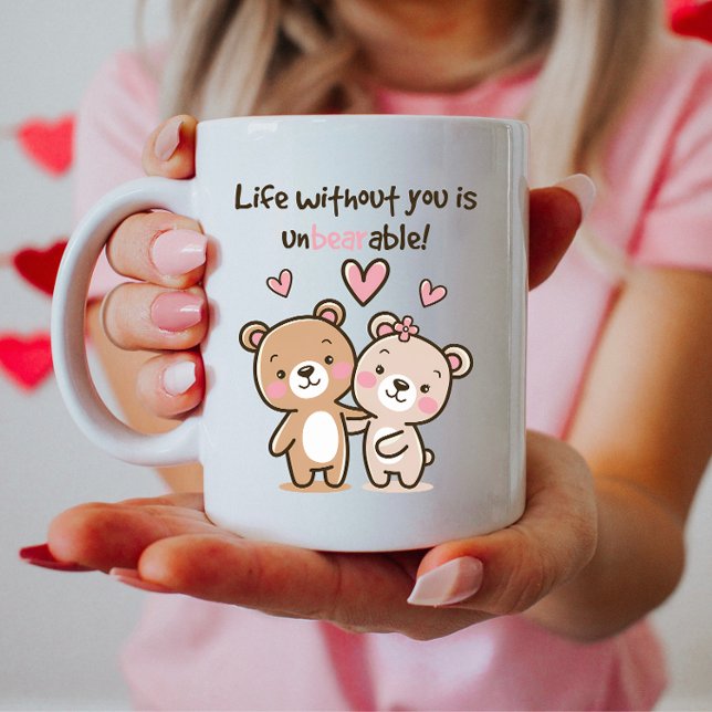 Taza De Café Oso de San Valentín lindo, una divertida pareja de (Subido por el creador)