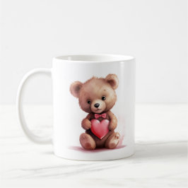 Taza De Café Oso de Teddy con Mug del Corazón