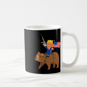 Taza De Café Oso de Trump Pistola Merica Elección Donald Republ