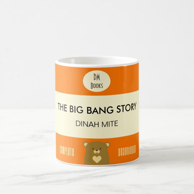 Taza De Café Oso del abucheo - naranja de la calabaza (Centro)