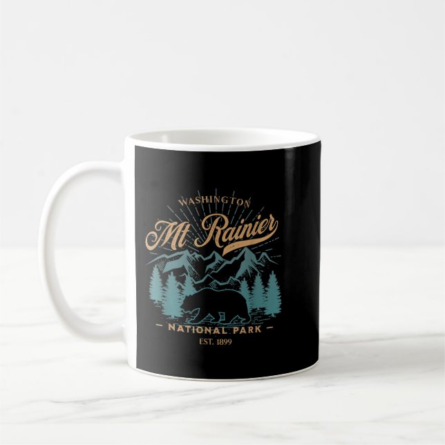 Taza De Café Oso del Parque Nacional Monte Rainier (Izquierda)