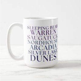 Taza De Café Oso durmiente Michigan Dunas de arena café tazón