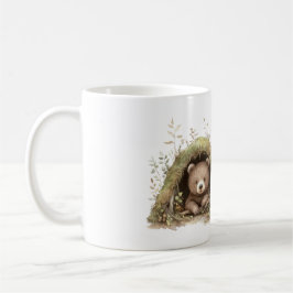 Taza De Café Oso en Bosque Encuentra Tu Lugar Feliz
