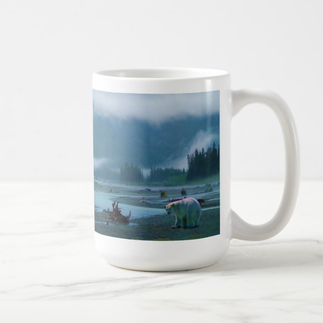 Taza De Café Oso Espiritual Raro y Río Misty BC (Derecha)