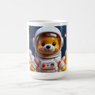 Taza De Café Oso Explorador Espacial Arte