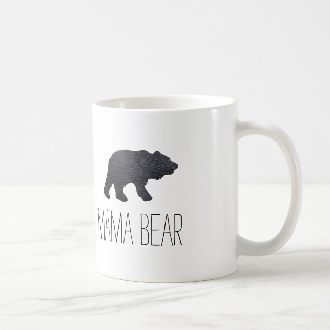 Taza De Café Oso gris texturizado (Derecha)