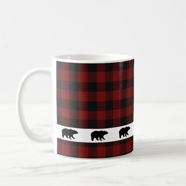 Taza De Café Oso Grizzly de búfalo ruso (Izquierda)