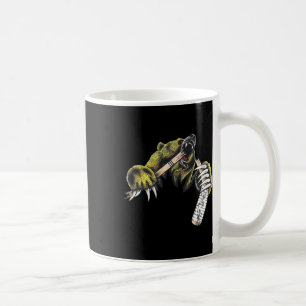 Taza De Café Oso Grizzly Irrumpe Mientras Muerde Palo de Hockey