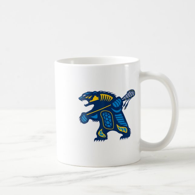 Taza De Café Oso Lacrosse Indígena (Derecha)
