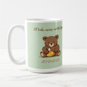 Taza De Café Oso lindo Miel Jar Personalizado Café Mug