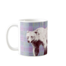 Oso Mamá de Cuadros Lavanda