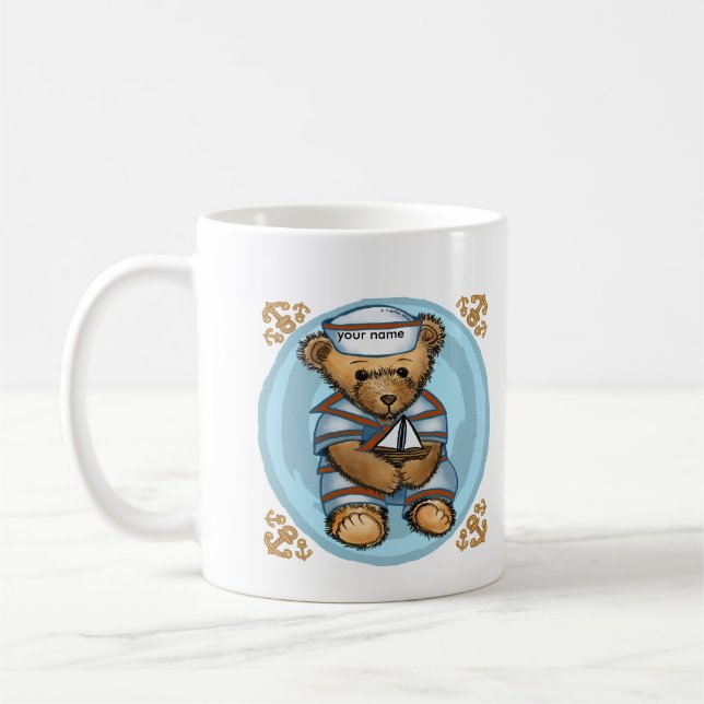 Taza De Café Oso Marinero (Izquierda)