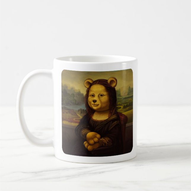 Taza De Café Oso Mona Lisa (Izquierda)