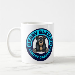 Taza De Café Oso Negro Adorable, Beary Blessed Cristo Obsesiona