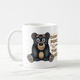 Taza De Café Oso negro lindo no golpee al oso