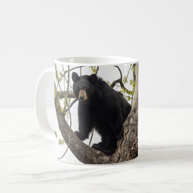 Taza De Café Oso negro que sube (Anverso izquierdo)