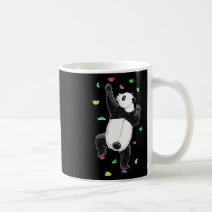 Taza De Café Oso Panda Divertido Escalando Pared Interior Para
