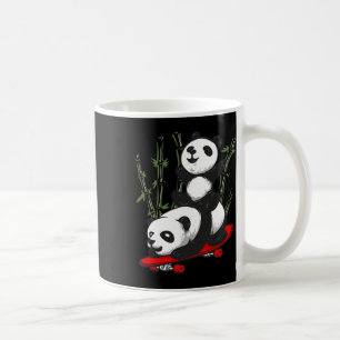 Taza De Café Oso Panda Patinando Salvaje Oso Panda Divertido Sk