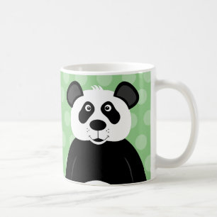 Taza De Café Oso Panda Punto Verde Lindo