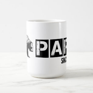 Taza De Café Oso Papa Grunge Desde 2014, Negro