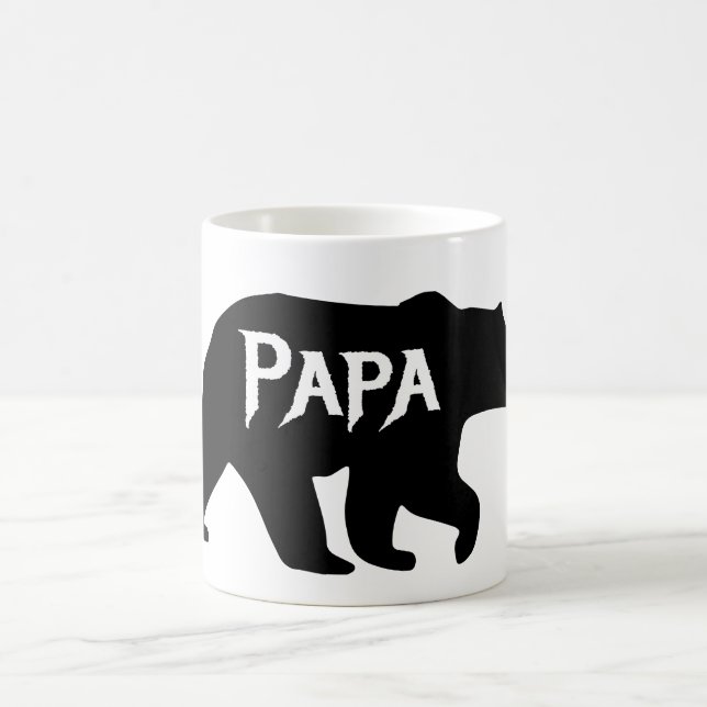 Taza De Café Oso PAPA, papi, papá, día del padre (Centro)