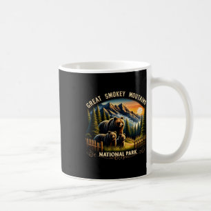 Taza De Café Oso Parque Nacional Grandes Montañas Humeantes Neg