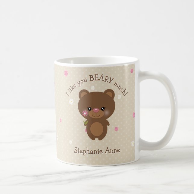 Taza De Café Oso pequeño dulce (Derecha)