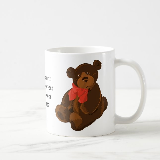 Taza De Café Oso personalizado (Derecha)