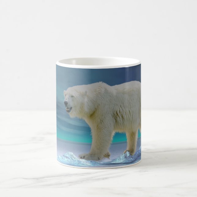 Taza De Café Oso Polar a la luz de la luna (Centro)