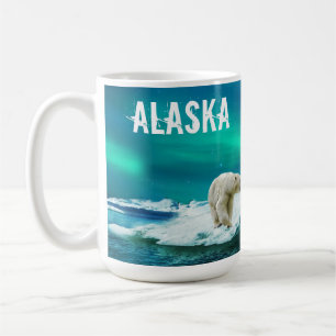 Taza De Café Oso Polar Aurora Borealis Alaska Mug
