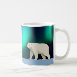 Taza De Café Oso Polar Cutáneo y Luces del Norte